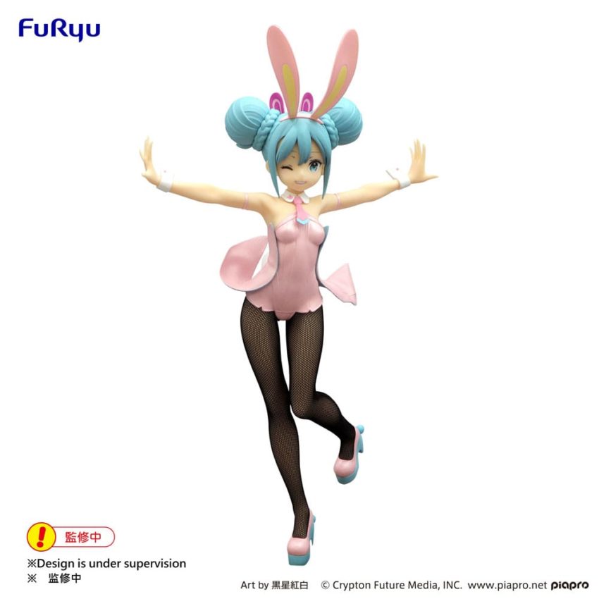 Hatsune Miku BiCute Bunnies PVC Statue Wink Pearl Pink Color Ver.