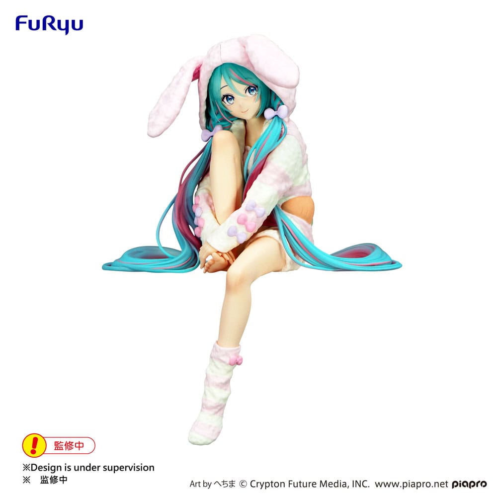 Hatsune Miku Noodle Stopper PVC Statue Rabbit Ear Hood Pajama