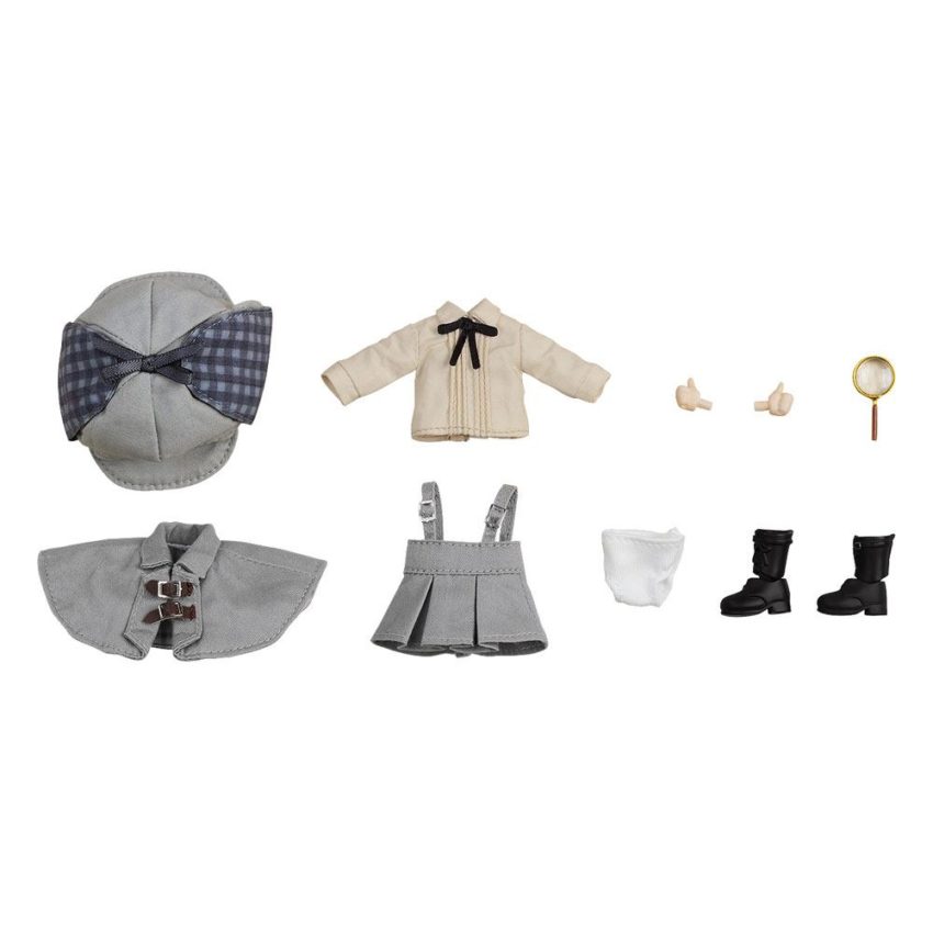 Original Character Parts for Nendoroid Doll Figures Outfit Set Detective - Girl (Gray)