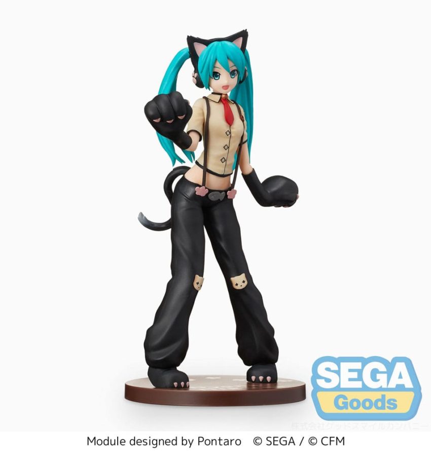 Hatsune Miku Project DIVA Arcade Future Tone SPM PVC Statue Hatsune Miku Kitty Cat 23 cm