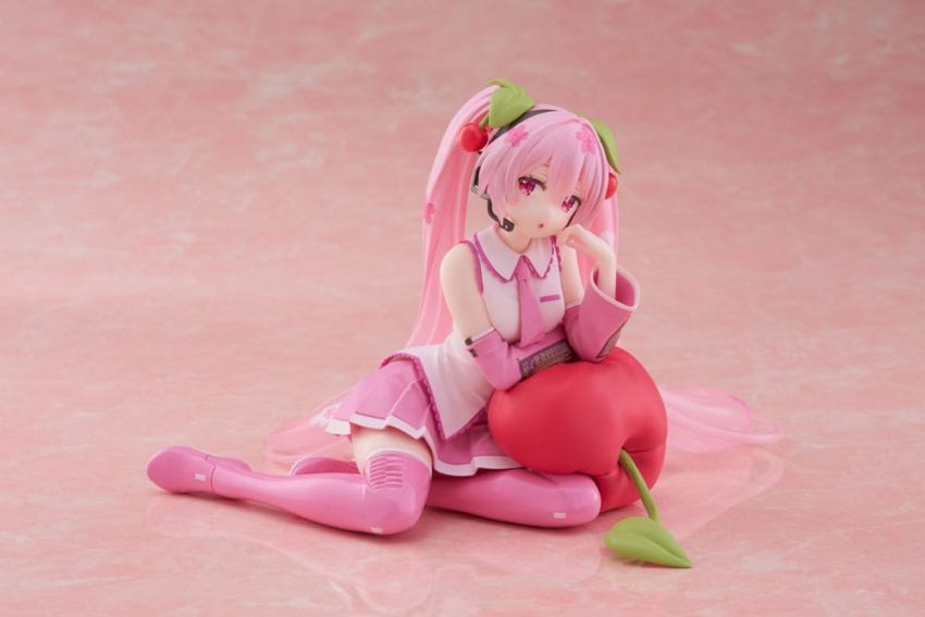 Hatsune Miku PVC Statue Desktop Cute Figure Sakura Miku Cherry Cushion Ver. 13 cm