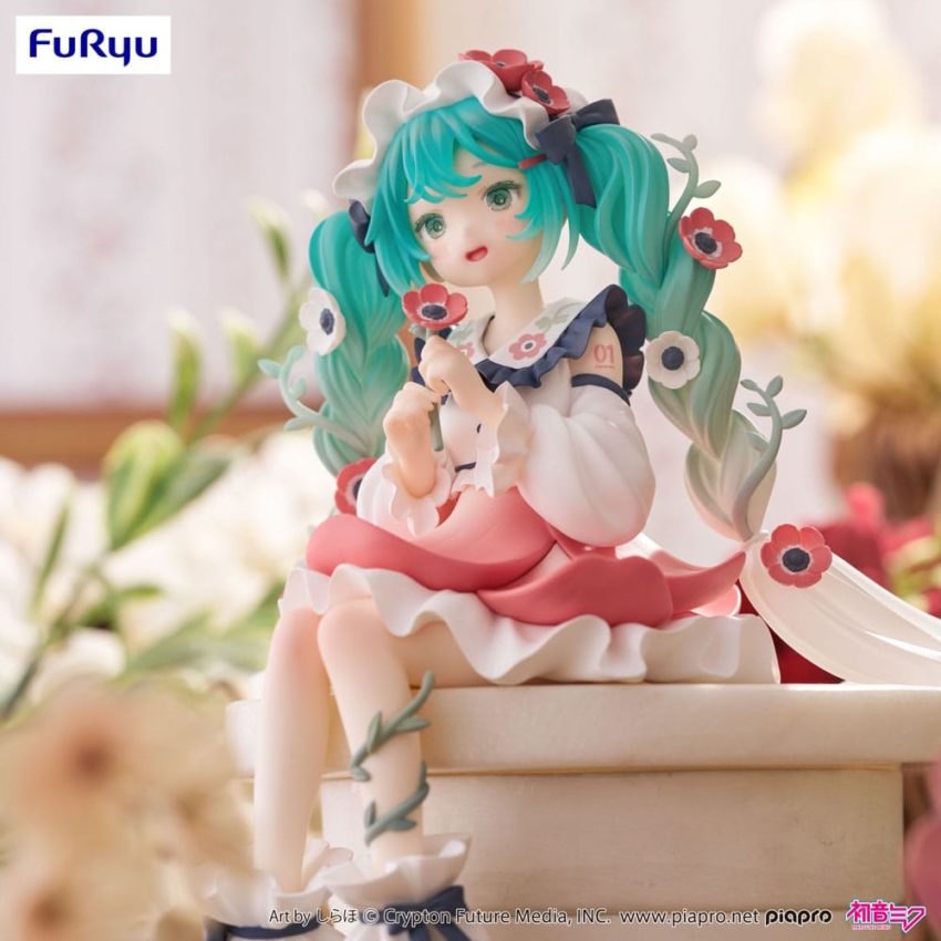 Hatsune Miku Noodle Stopper PVC Statue Hatsune Miku Flower Fairy Anemone 14 cm