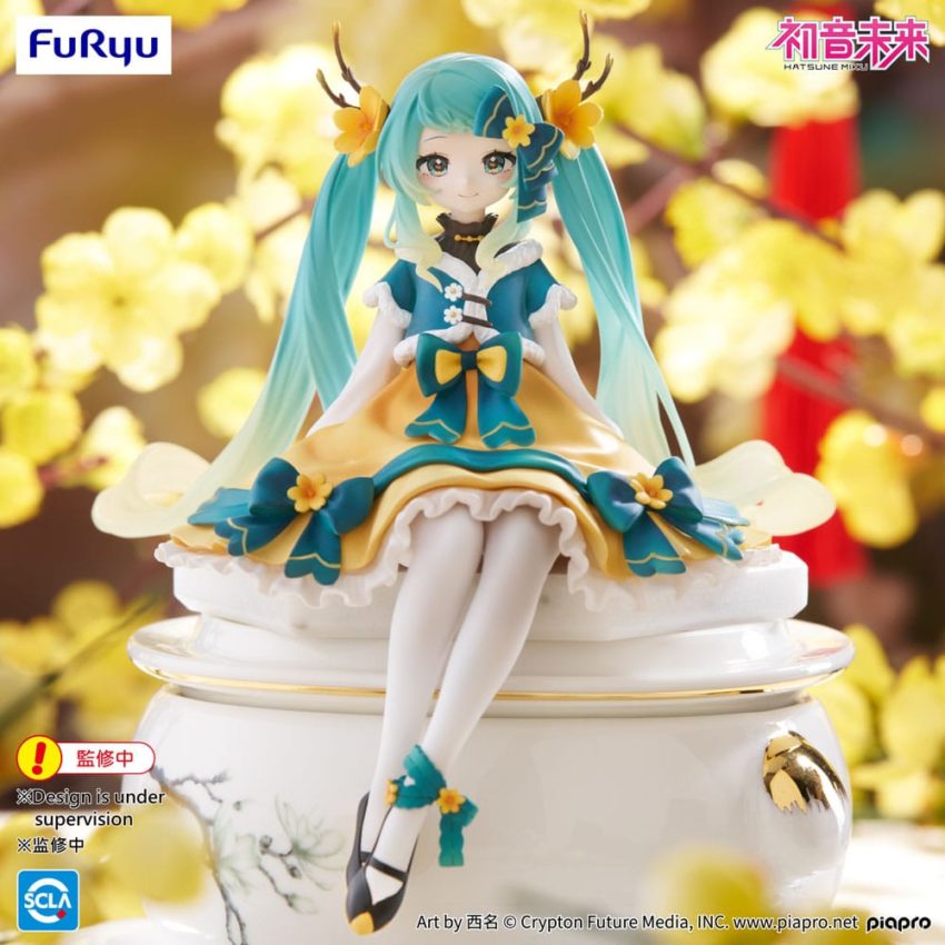 Hatsune Miku Noodle Stopper PVC Statue Hatsune Miku 2025 Chinese New Year Ver. 14 cm