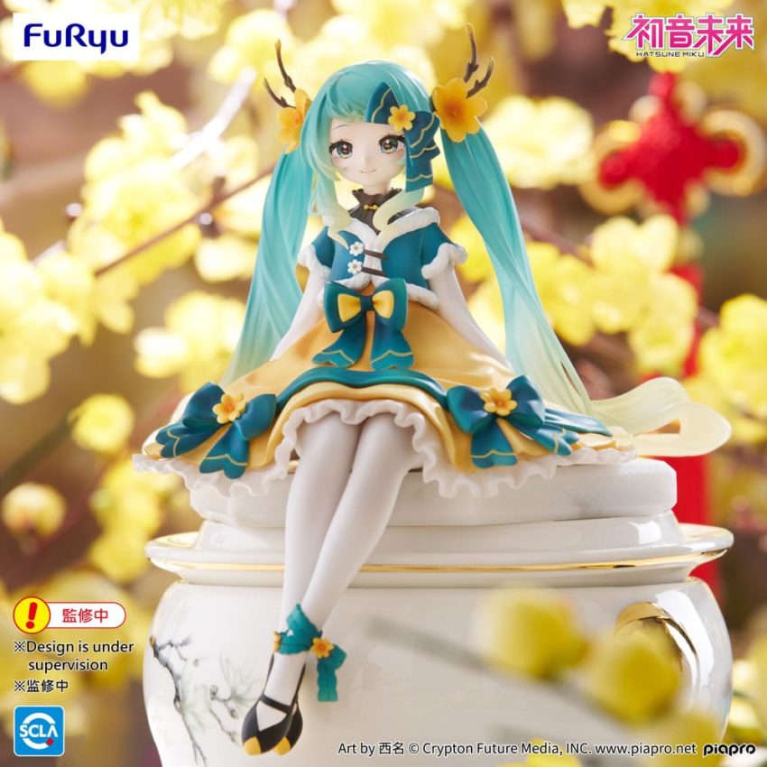 Hatsune Miku Noodle Stopper PVC Statue Hatsune Miku 2025 Chinese New Year Ver. 14 cm