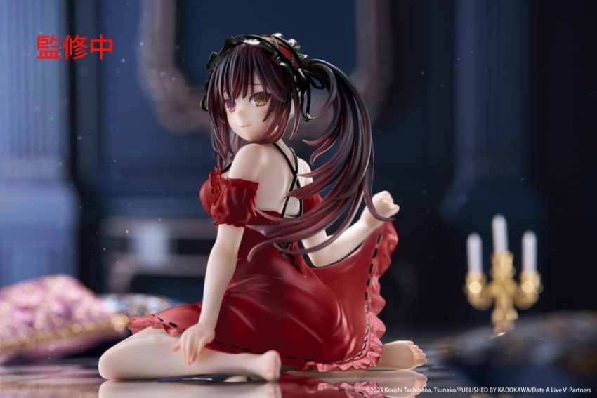 Date A Live V PVC Statue Desktop Cute Figure Kurumi Tokisaki Nightwear Ver. Renewal 13 cm by Taito Prize - Date A Live