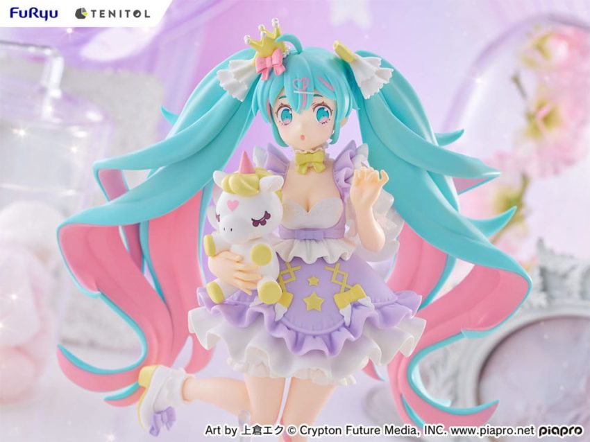 Hatsune Miku Tenitol PVC Statue Hatsune Miku Yumekawa Princess Lavender Ver. 21 cm by Furyu - Hatsune Miku