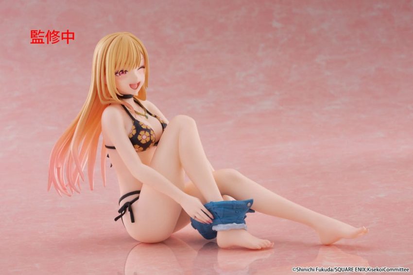 My Dress-Up Darling PVC Statue Desktop Cute Figure Marin Kitagawa Measured Swimsuit Ver. 13 cm by Taito Prize - My Dress-Up Darling