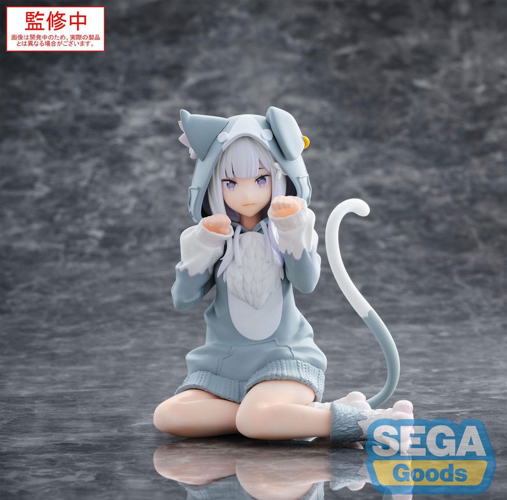 Re:Zero Starting Life in Another World Yumemirize PVC Statue Emilia Mofumofu Pack 11 cm by Sega - Re