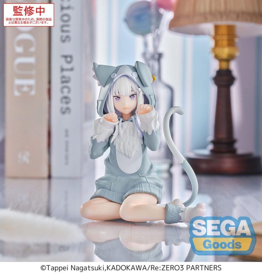 Re:Zero Starting Life in Another World Yumemirize PVC Statue Emilia Mofumofu Pack 11 cm by Sega - Re