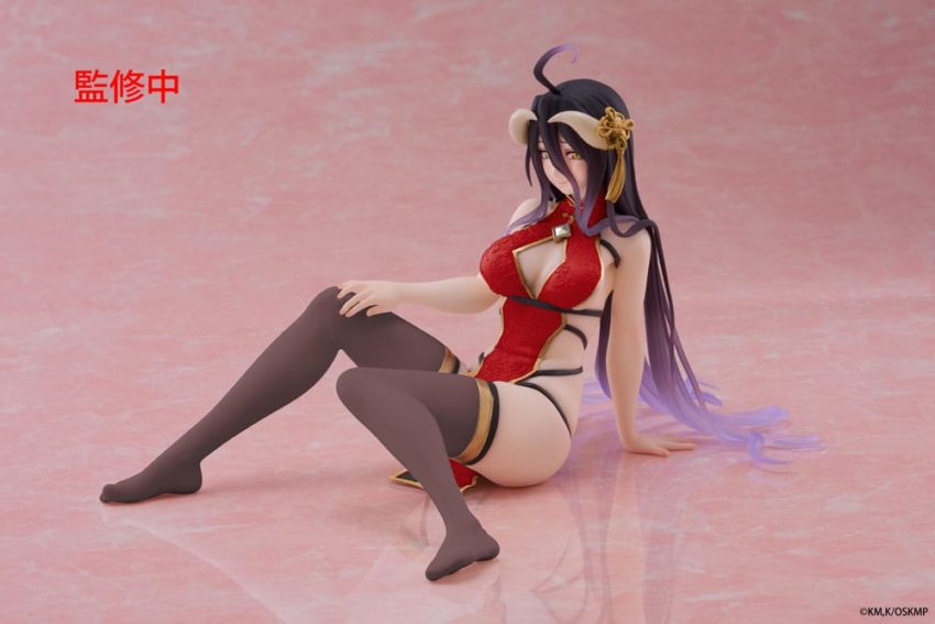 Overlord PVC Statue Desktop Cute Figure Albedo Chinese Dress Ver. Renewal 13 cm by Taito Prize - Overlord