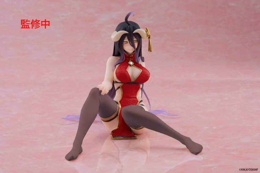 Overlord PVC Statue Desktop Cute Figure Albedo Chinese Dress Ver. Renewal 13 cm by Taito Prize - Overlord