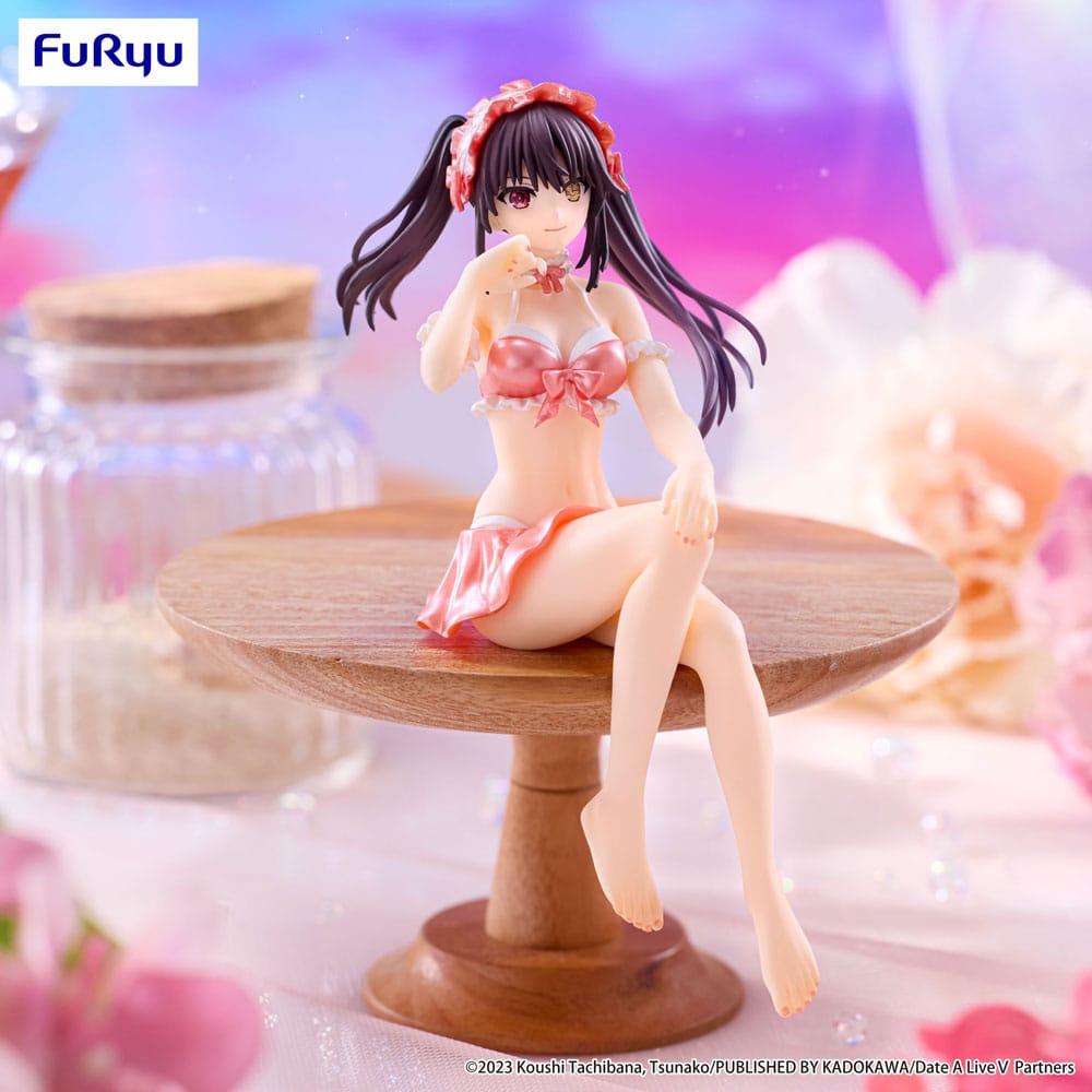Date A Live V Noodle Stopper PVC Statue Kurumi Tokisaki Swimsuit Pastel Red Color Ver. 15 cm by Furyu - Date A Live