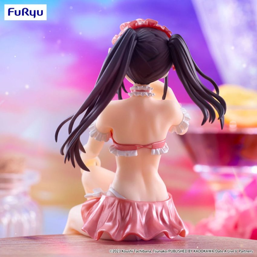 Date A Live V Noodle Stopper PVC Statue Kurumi Tokisaki Swimsuit Pastel Red Color Ver. 15 cm by Furyu - Date A Live