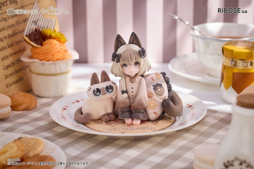Decorated Life Collection PVC Statue Tea Time Cats x Siamese Cat Azuki-san Friendship Collaboration Exclusive Set 18 cm by Ribose - Decorated Life Collection