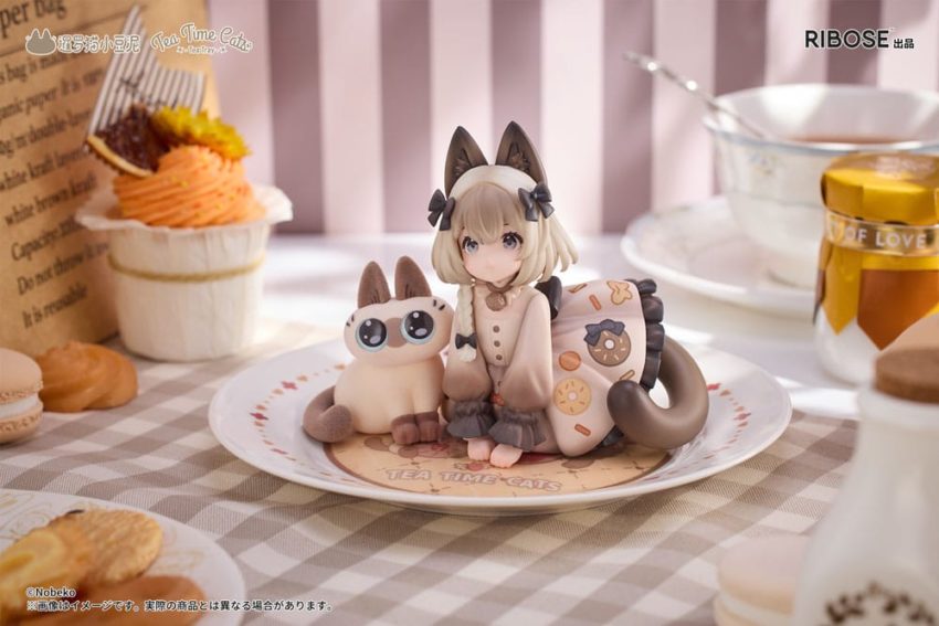Decorated Life Collection PVC Statue Tea Time Cats x Siamese Cat Azuki-san Friendship Collaboration Exclusive Set 18 cm by Ribose - Decorated Life Collection