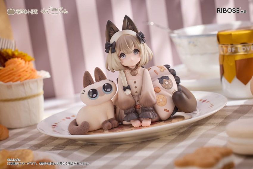 Decorated Life Collection PVC Statue Tea Time Cats x Siamese Cat Azuki-san Friendship Collaboration Exclusive Set 18 cm by Ribose - Decorated Life Collection