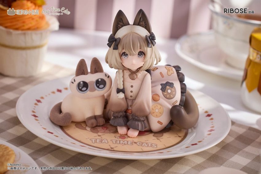 Decorated Life Collection PVC Statue Tea Time Cats x Siamese Cat Azuki-san Friendship Collaboration Exclusive Set 18 cm by Ribose - Decorated Life Collection