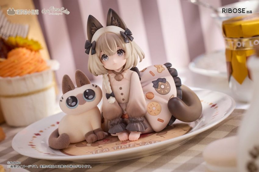 Decorated Life Collection PVC Statue Tea Time Cats x Siamese Cat Azuki-san Friendship Collaboration Exclusive Set 18 cm by Ribose - Decorated Life Collection