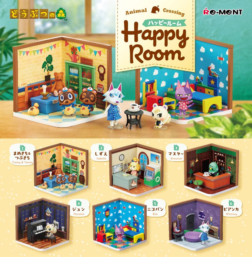 Animal Crossing Mini Figures Happy Room Blind Box Display (6) by Re-Ment - Animal Crossing