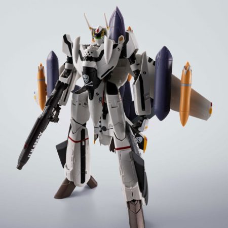 Macross 7 Hi-Metal R Action Figure VF-0S Phoenix (Roy Focker Use) & QF-2200D-B Ghost Set 14 cm by Bandai Tamashii Nations - Macross