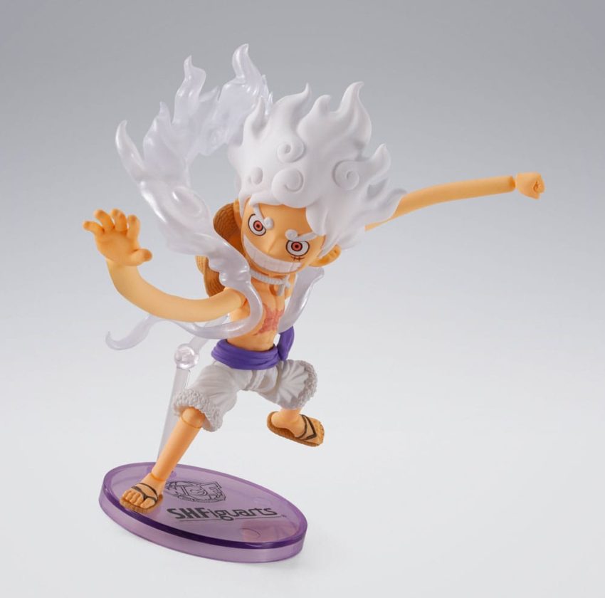 One Piece World Collactable Figures x S.H. Figuarts Action Figure Monkey D. Luffy Gear 5 8 cm by Bandai Tamashii Nations - One Piece