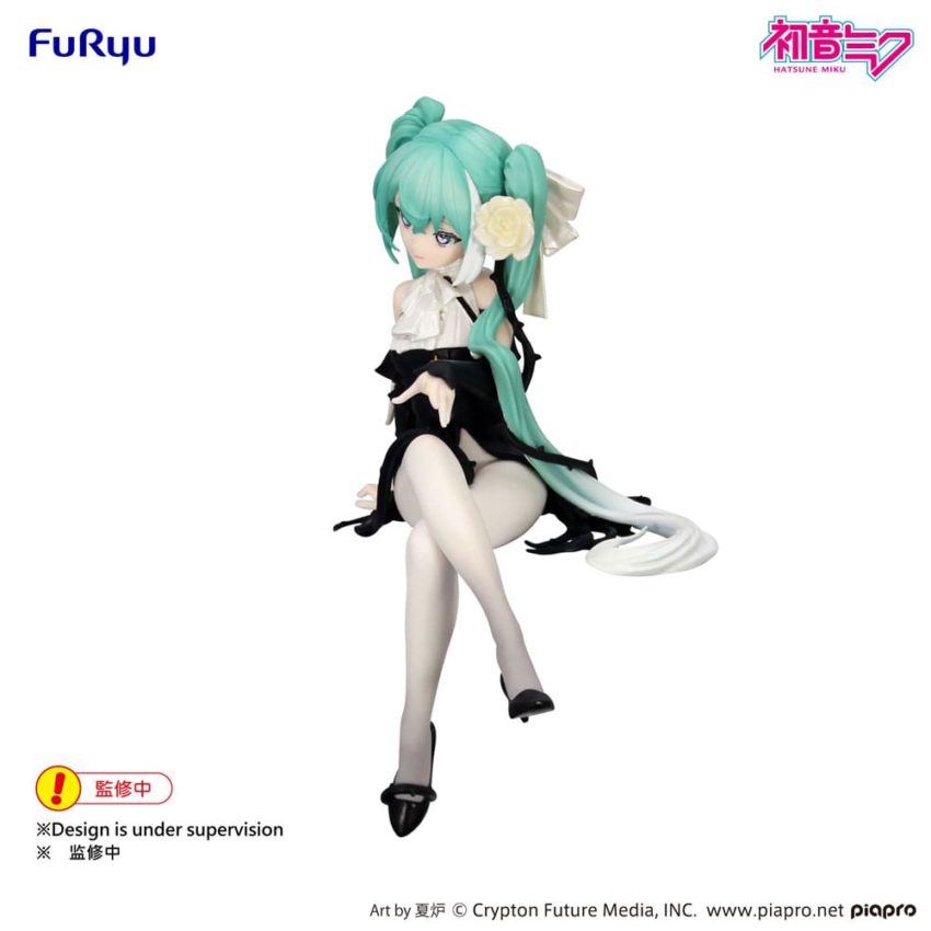 Hatsune Miku Noodle Stopper PVC Statue Flower Fairy White Rose 14 cm by Furyu - Hatsune Miku