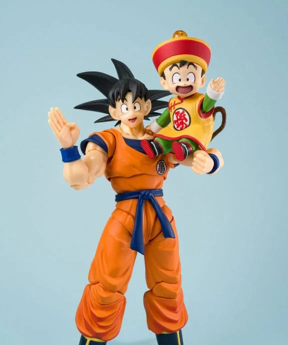 Dragon Ball S.H.Figuarts Action Figure Son Goku & Son Gohan Kid & Kintoun 14 cm & 6 cm by Bandai Tamashii Nations - Dragon Ball