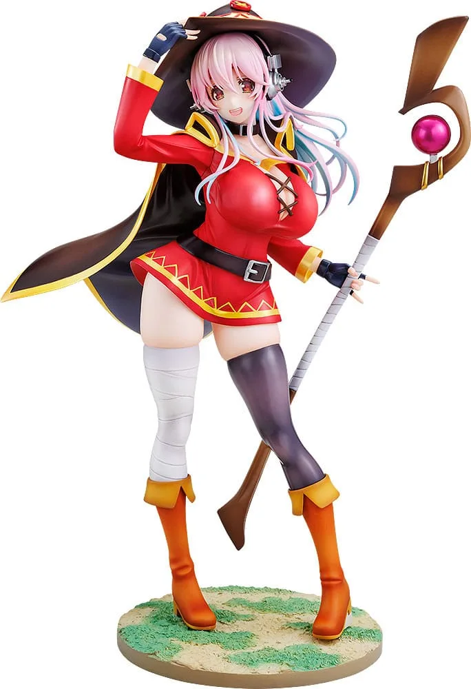 Super Sonico x Konosuba PVC Statue 1/7 Super Sonico Megumin collaboration Ver. 25 cm by Kadokawa - KonoSuba