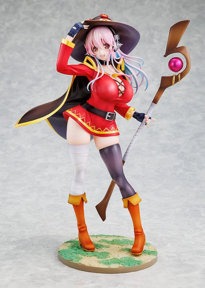 Super Sonico x Konosuba PVC Statue 1/7 Super Sonico Megumin collaboration Ver. 25 cm by Kadokawa - KonoSuba