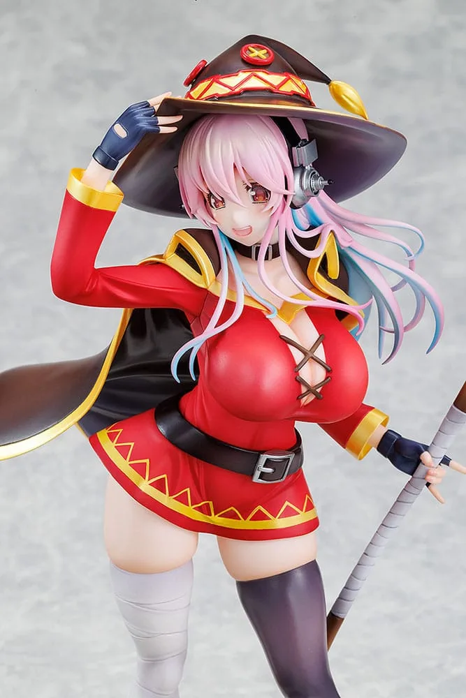 Super Sonico x Konosuba PVC Statue 1/7 Super Sonico Megumin collaboration Ver. 25 cm by Kadokawa - KonoSuba