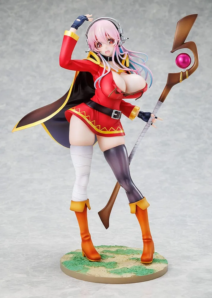 Super Sonico x Konosuba PVC Statue 1/7 Super Sonico Megumin collaboration Ver. 25 cm by Kadokawa - KonoSuba