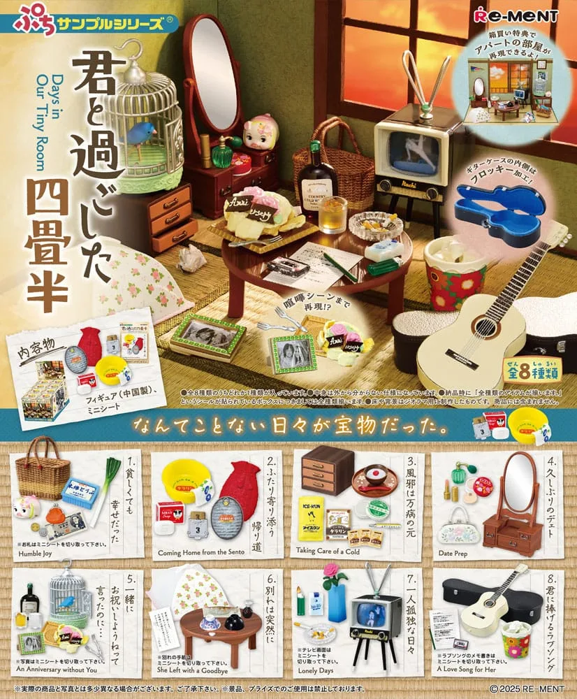 Showa Apartment Story Mini Figures Collection Display (8) by Re-Ment - Showa Apartment Story