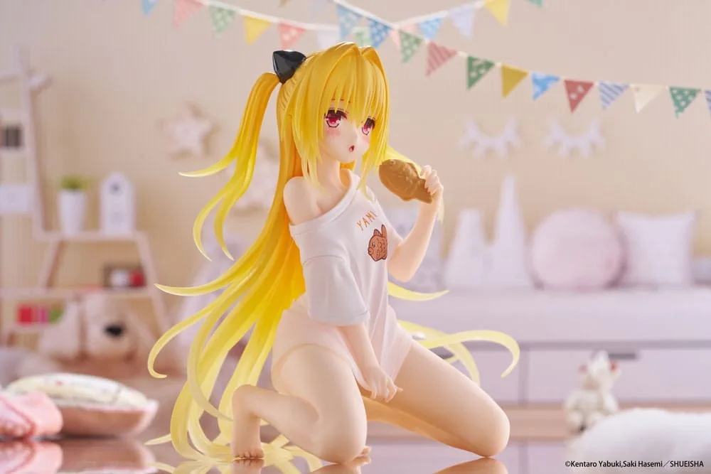 To Love-Ru Darkness PVC Statue Desktop Cute Figure Golden Darkness Roomwear Ver. 13 cm by Taito Prize - To Love-Ru