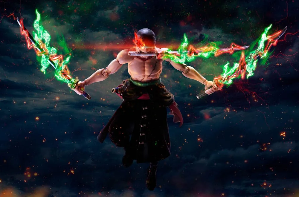 One Piece S.H.Figuarts Action Figure Roronoa Zoro The King of Hell 15 cm by Bandai Tamashii Nations - One Piece