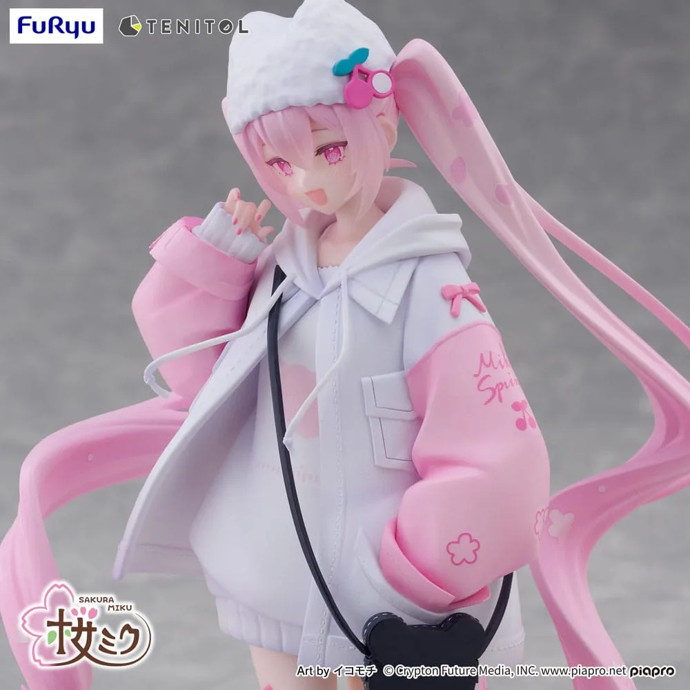 Hatsune Miku Tenitol PVC Statue Sakura Miku Cool style [petit] 19 cm by Furyu - Hatsune Miku