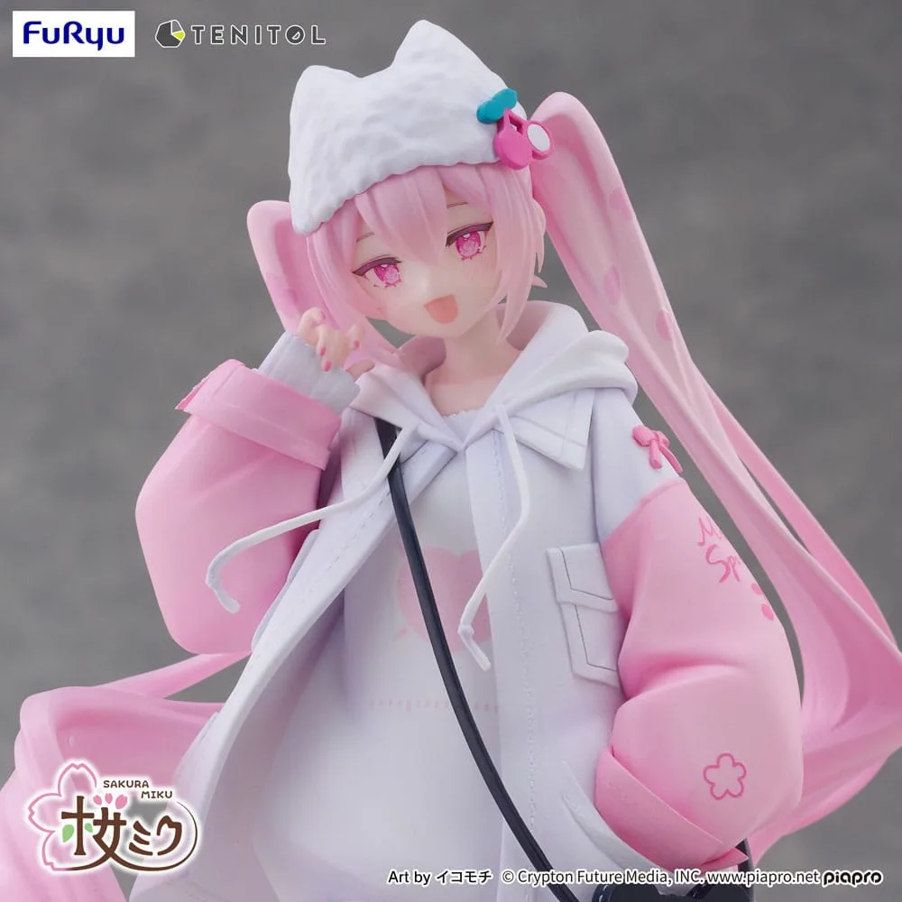 Hatsune Miku Tenitol PVC Statue Sakura Miku Cool style [petit] 19 cm by Furyu - Hatsune Miku