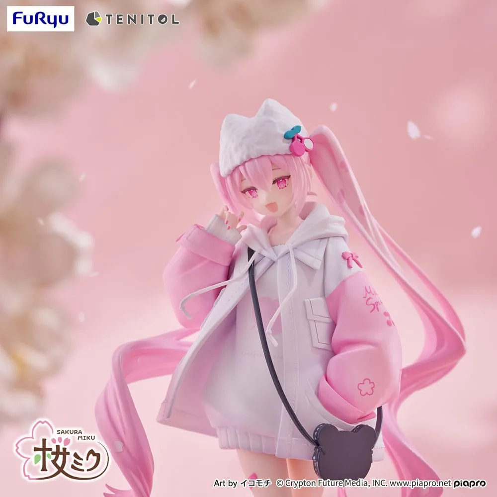 Hatsune Miku Tenitol PVC Statue Sakura Miku Cool style [petit] 19 cm by Furyu - Hatsune Miku