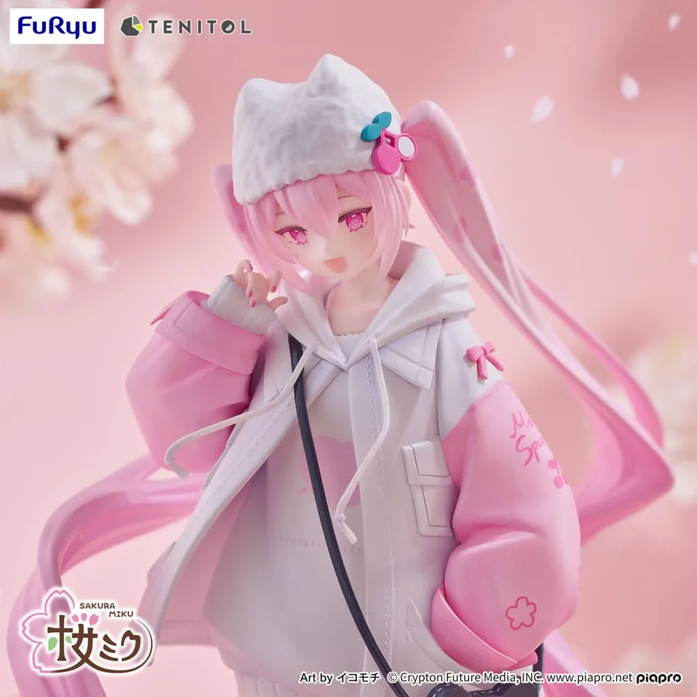 Hatsune Miku Tenitol PVC Statue Sakura Miku Cool style [petit] 19 cm by Furyu - Hatsune Miku