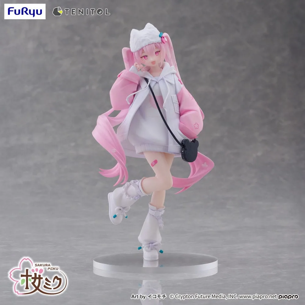 Hatsune Miku Tenitol PVC Statue Sakura Miku Cool style [petit] 19 cm by Furyu - Hatsune Miku