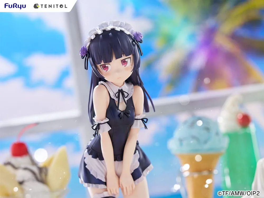 Ore no Imouto ga Konna ni Kawaii Wake ga Nai. Tenitol Tall PVC Statue Kuroneko swimsuits maid Ver. 27 cm by Furyu - Other