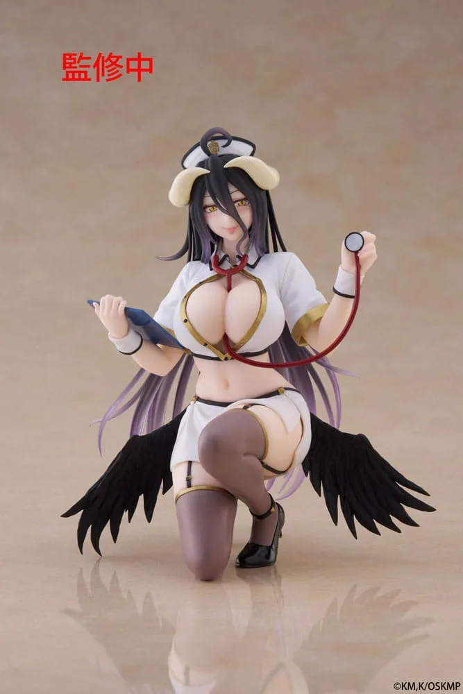 Overlord PVC Statue Desktop Cute Figure Albedo Nurse Ver. Renewal 13 cm by Taito Prize - Overlord
