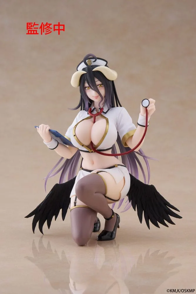 Overlord PVC Statue Desktop Cute Figure Albedo Nurse Ver. Renewal 13 cm by Taito Prize - Overlord
