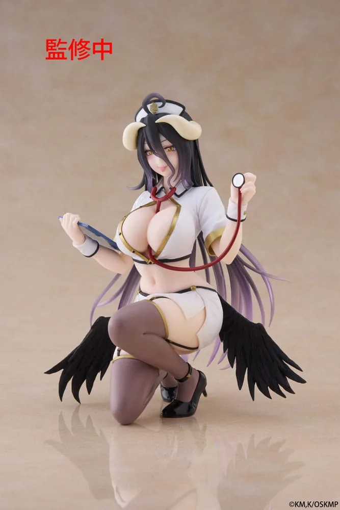 Overlord PVC Statue Desktop Cute Figure Albedo Nurse Ver. Renewal 13 cm by Taito Prize - Overlord
