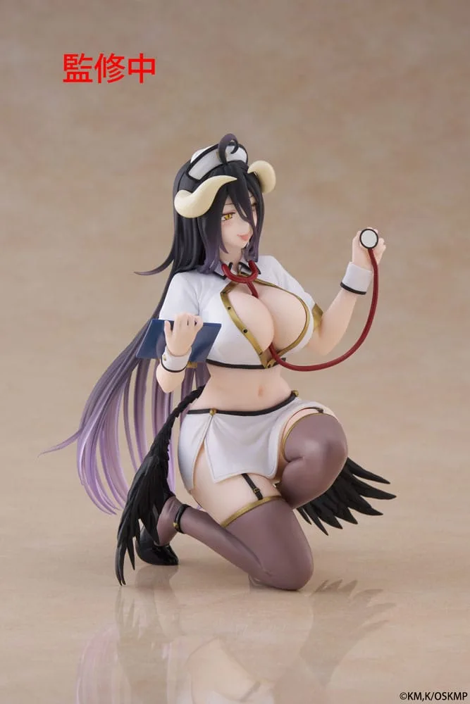 Overlord PVC Statue Desktop Cute Figure Albedo Nurse Ver. Renewal 13 cm by Taito Prize - Overlord