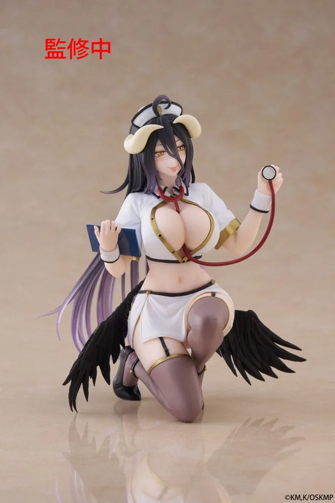 Overlord PVC Statue Desktop Cute Figure Albedo Nurse Ver. Renewal 13 cm by Taito Prize - Overlord