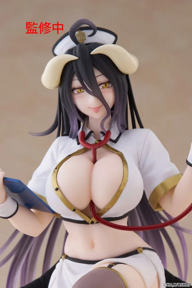 Overlord PVC Statue Desktop Cute Figure Albedo Nurse Ver. Renewal 13 cm by Taito Prize - Overlord