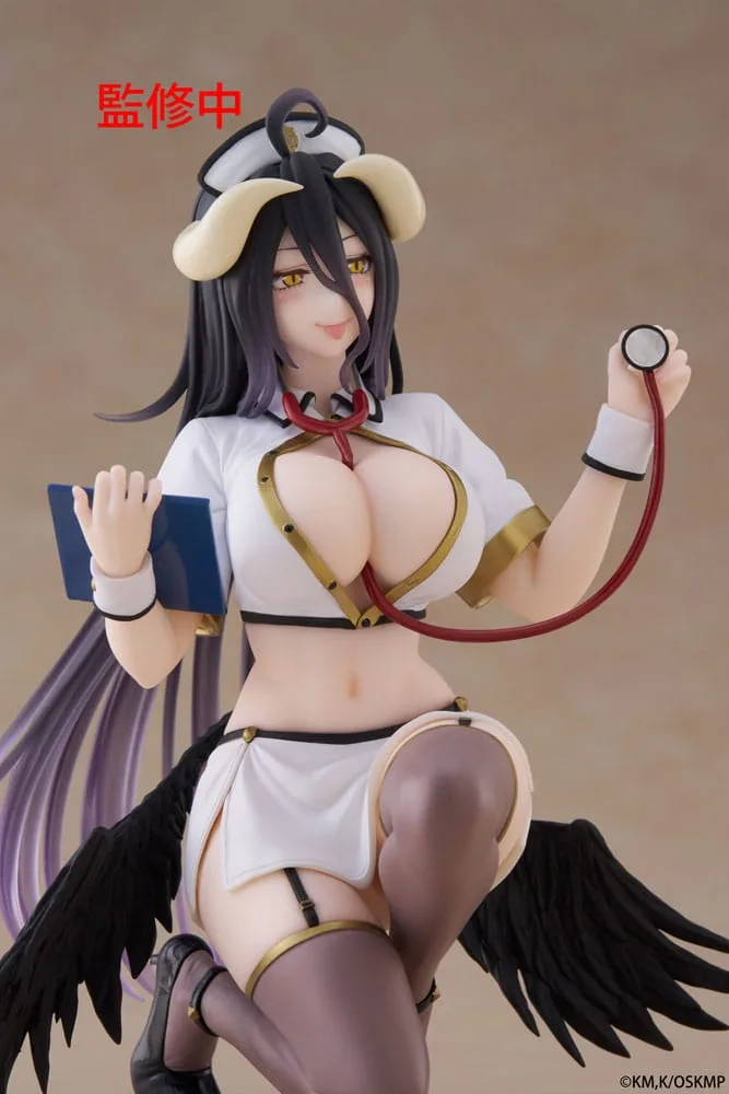 Overlord PVC Statue Desktop Cute Figure Albedo Nurse Ver. Renewal 13 cm by Taito Prize - Overlord