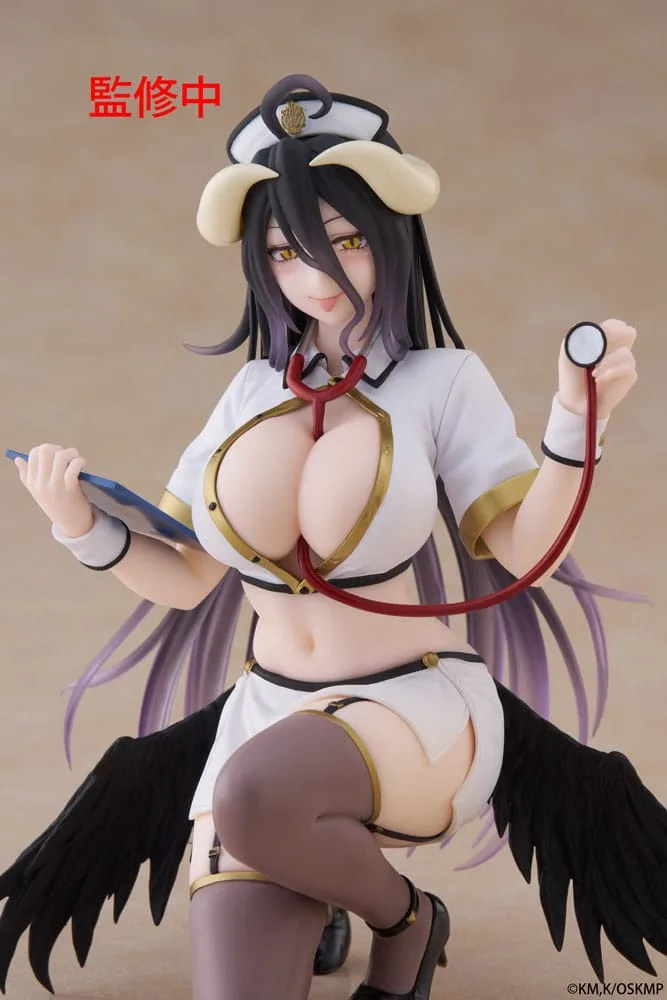 Overlord PVC Statue Desktop Cute Figure Albedo Nurse Ver. Renewal 13 cm by Taito Prize - Overlord