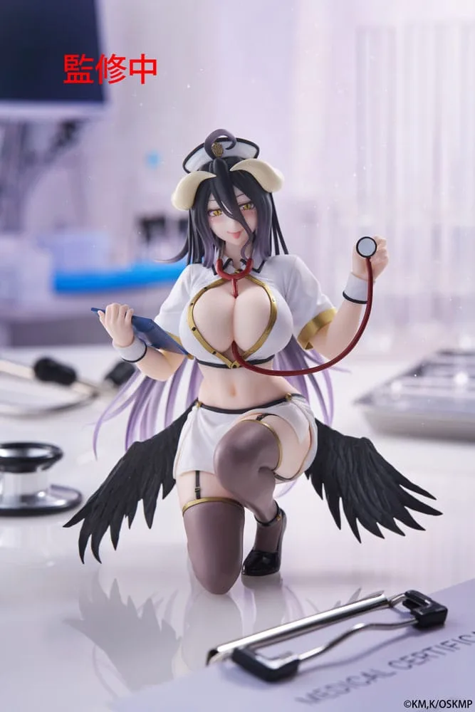 Overlord PVC Statue Desktop Cute Figure Albedo Nurse Ver. Renewal 13 cm by Taito Prize - Overlord
