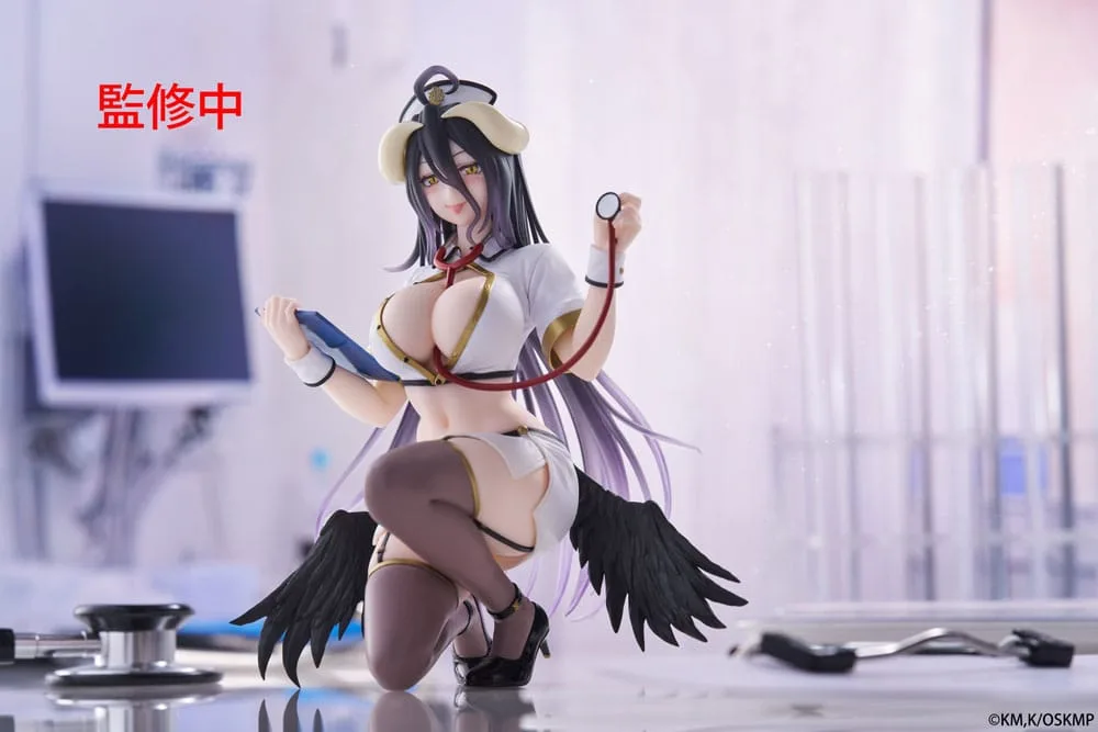 Overlord PVC Statue Desktop Cute Figure Albedo Nurse Ver. Renewal 13 cm by Taito Prize - Overlord